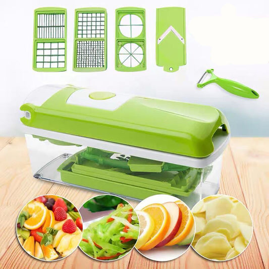 12pcs Multifunctional Vegetable Chopper Handle Food