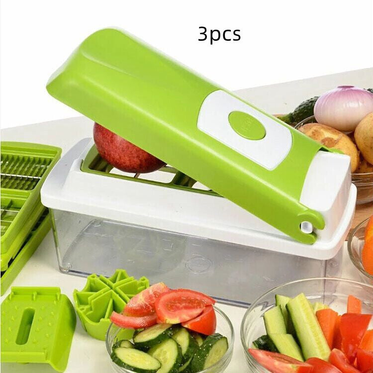 12pcs Multifunctional Vegetable Chopper Handle Food