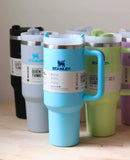 40 Oz Tumbler With Handle Straw Insulated, Stainless Steel