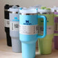 40 Oz Tumbler With Handle Straw Insulated, Stainless Steel